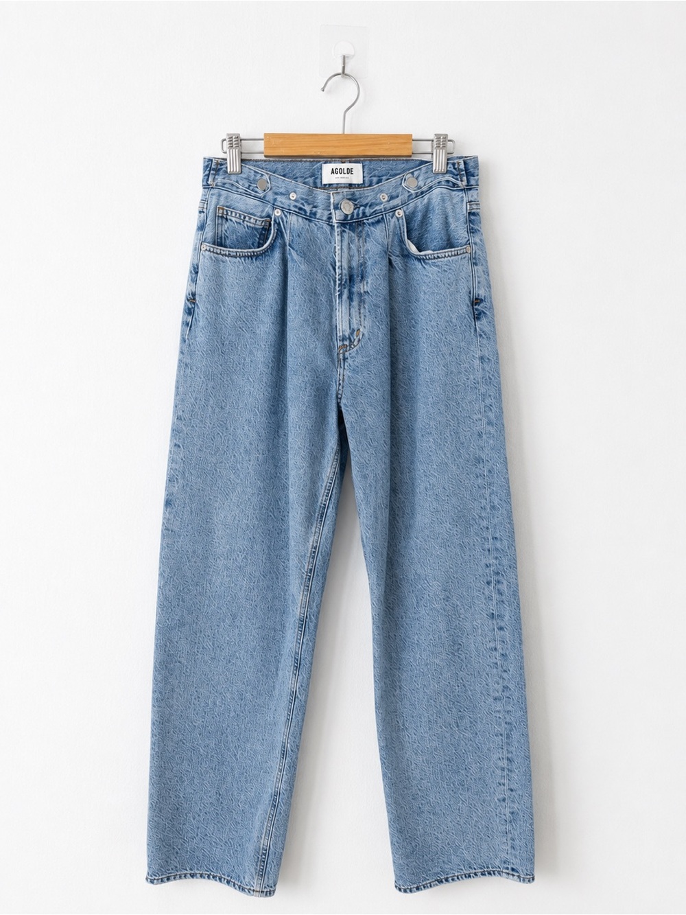 AGOLDE Baggy Organic Cotton High Rise Relaxed Jeans Size 25 Light Wash